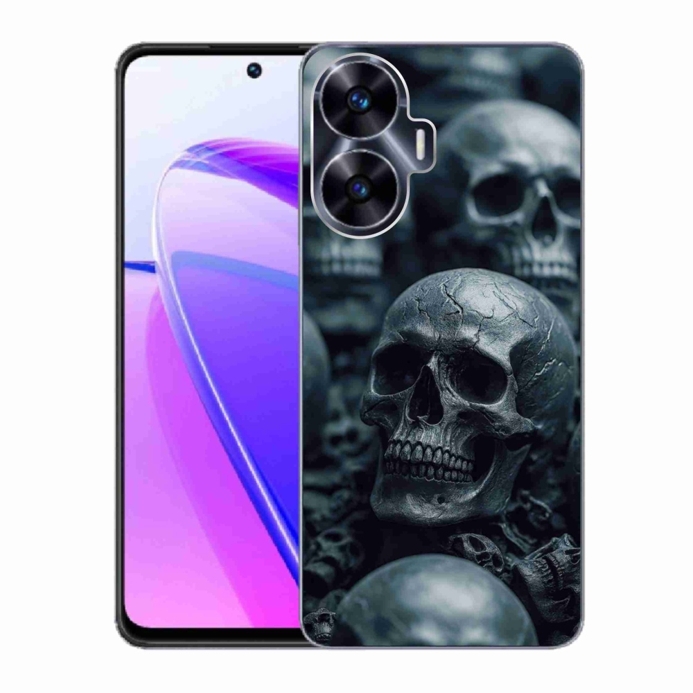 Gelový kryt mmCase na Realme C55 - lebka 2