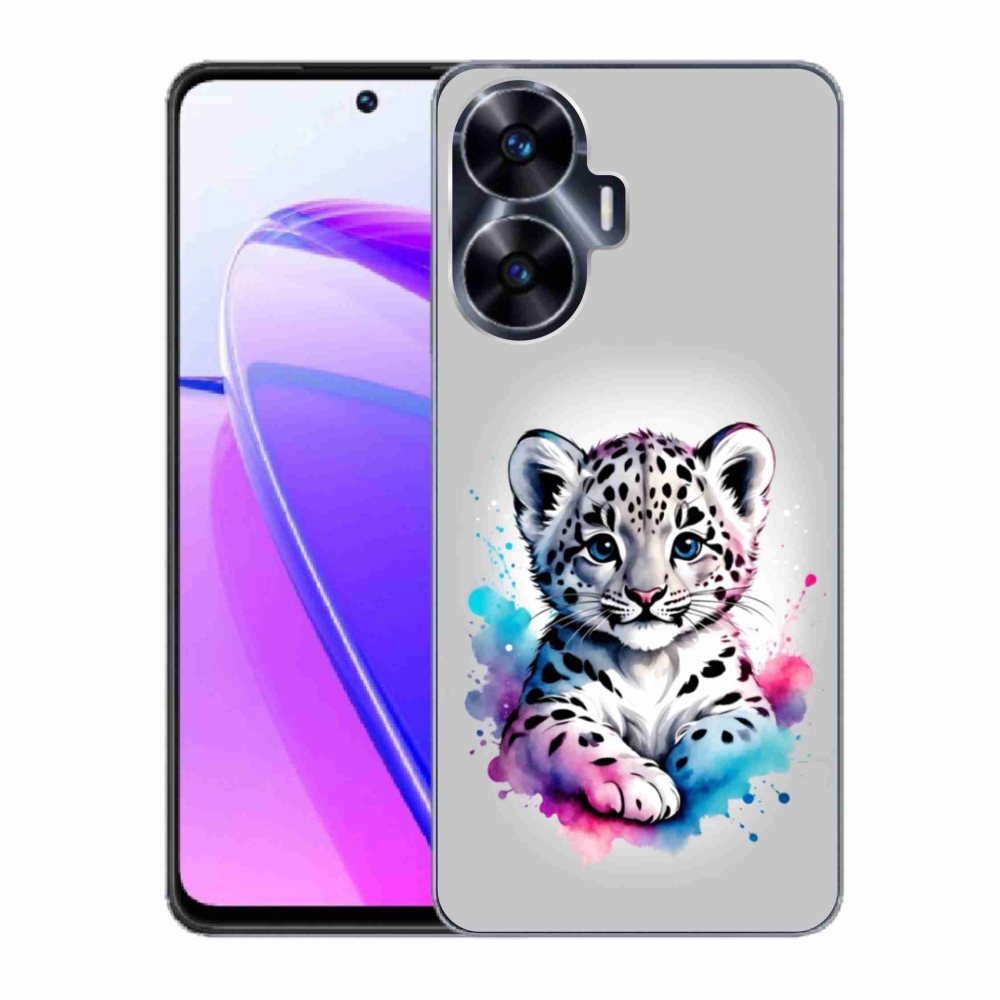 Gelový kryt mmCase na Realme C55 - levhartí mládě