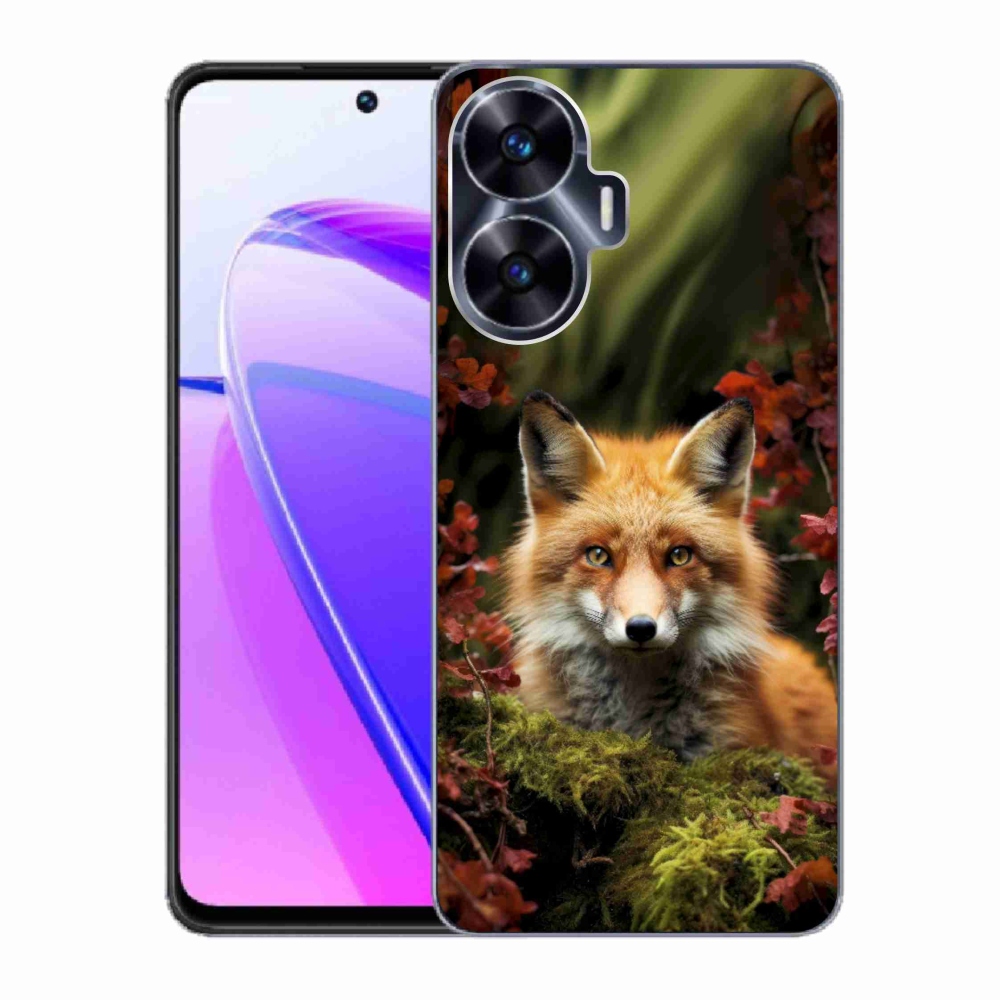 Gelový kryt mmCase na Realme C55 - liška v lese