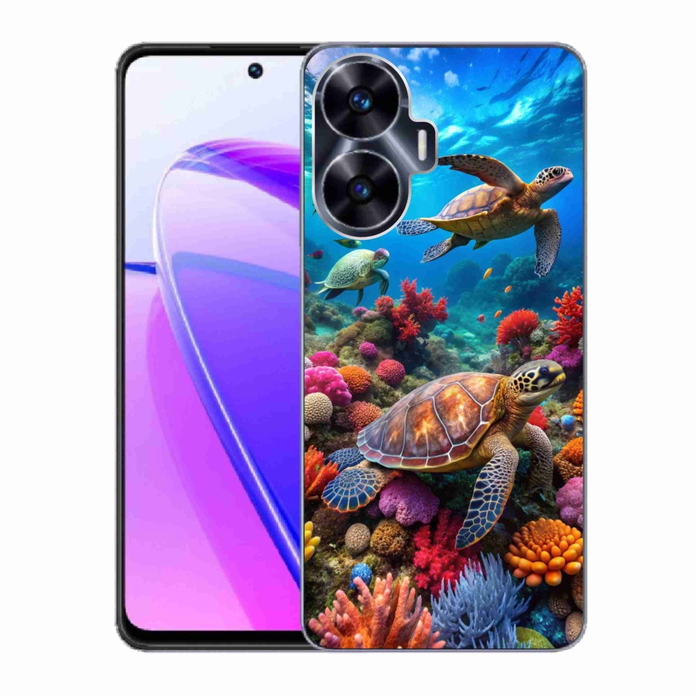 Gelový kryt mmCase na Realme C55 - mořský svět 2