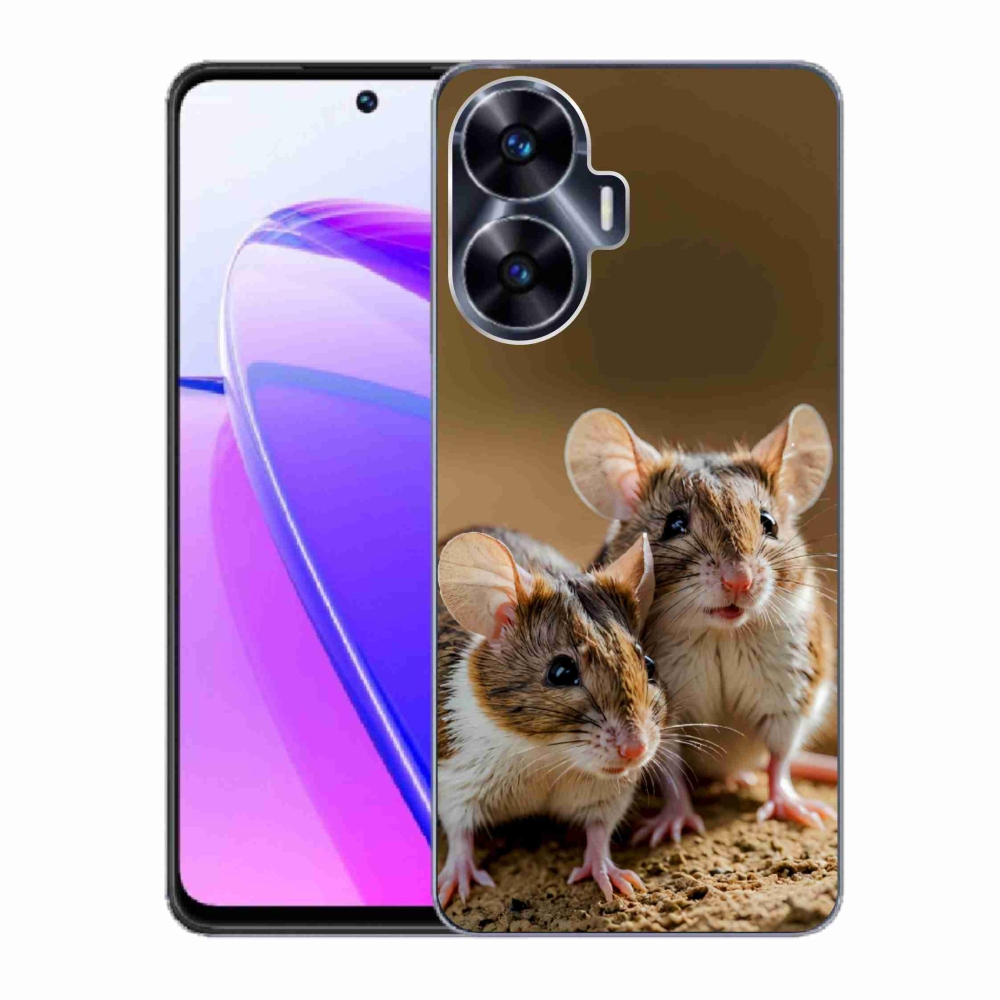 Gelový kryt mmCase na Realme C55 - myší duo