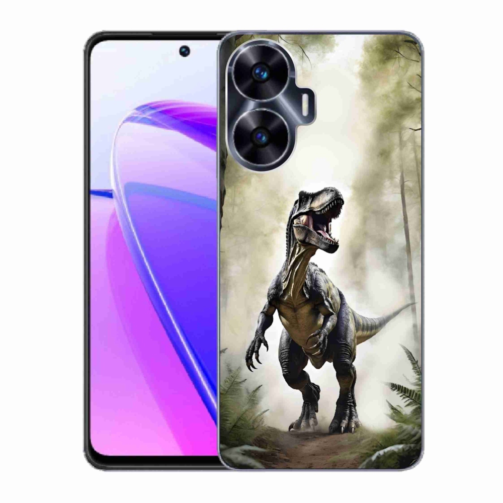 Gelový kryt mmCase na Realme C55 - naštvaný T-Rex