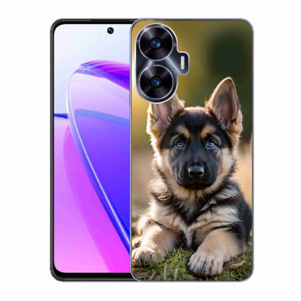 Gelový kryt mmCase na Realme C55 - německý ovčák v přírodě