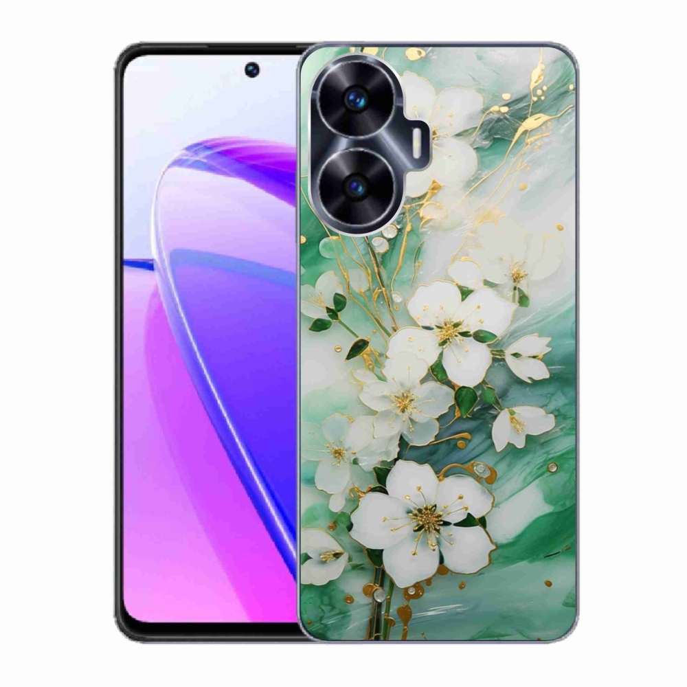 Gelový kryt mmCase na Realme C55 - něžné květy