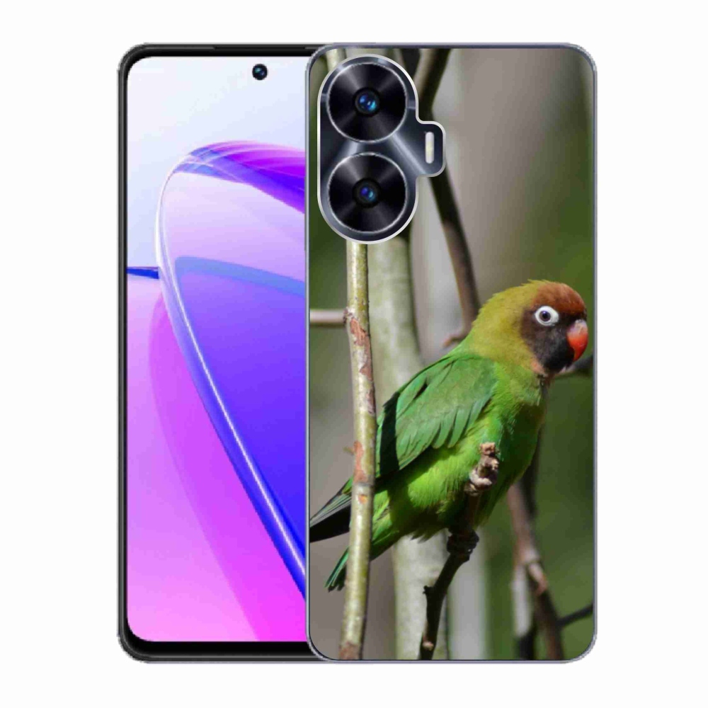 Gelový kryt mmCase na Realme C55 - papoušek agapornis