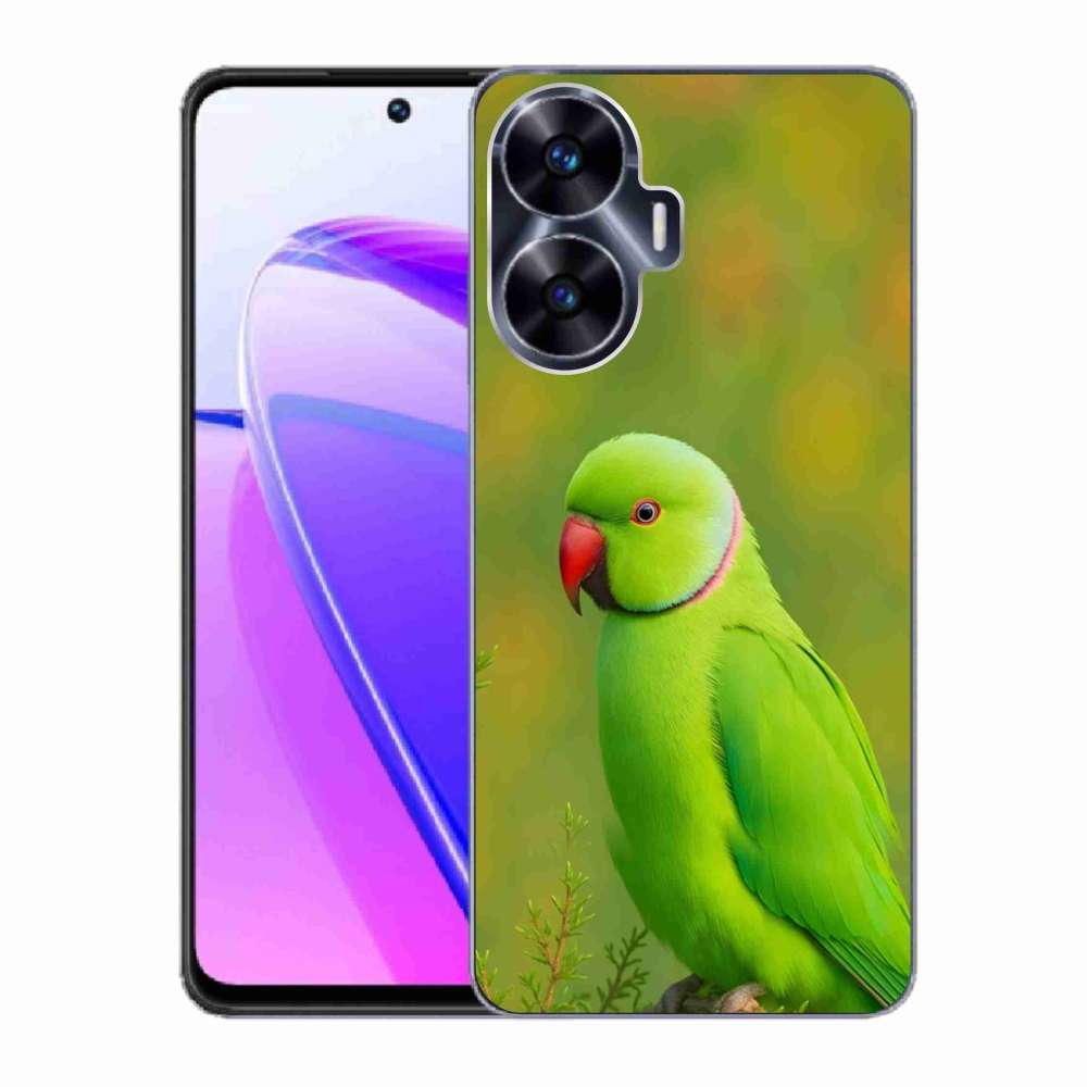 Gelový kryt mmCase na Realme C55 - papoušek alexandr 2
