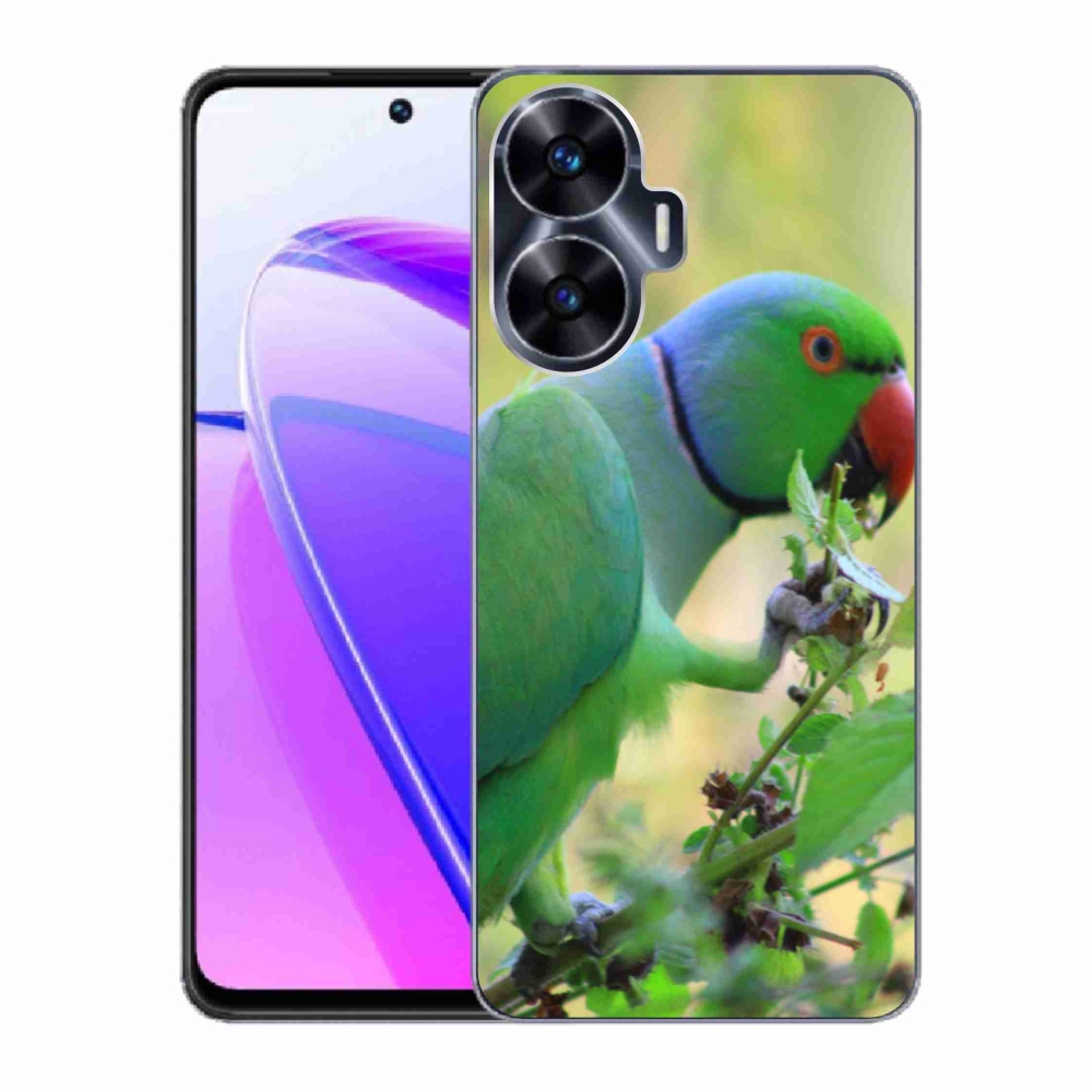 Gelový kryt mmCase na Realme C55 - papoušek alexandr