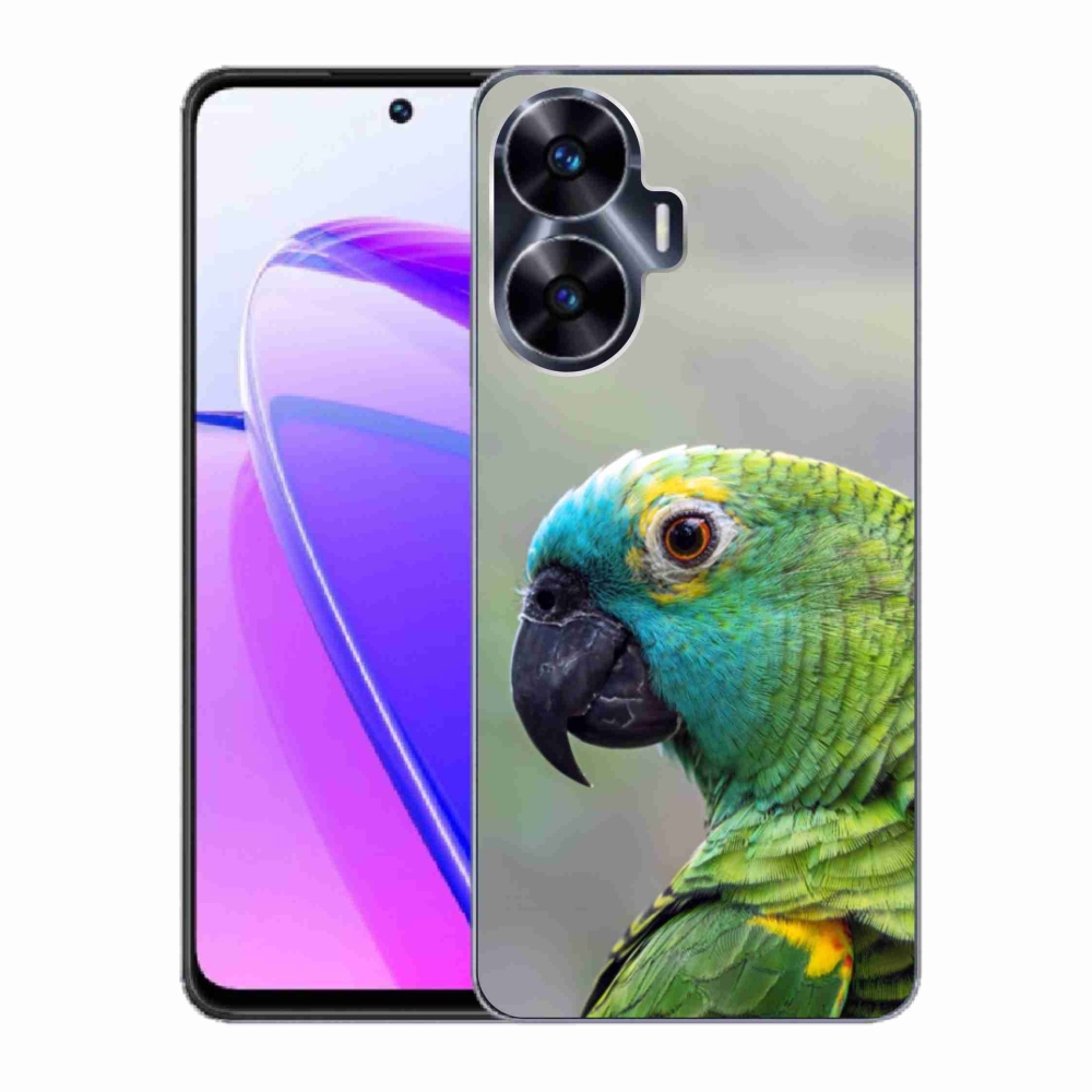 Gelový kryt mmCase na Realme C55 - papoušek amazoňan