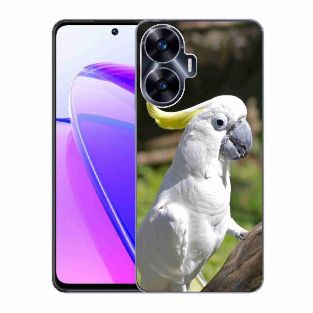 Gelový kryt mmCase na Realme C55 - papoušek kakadu 2