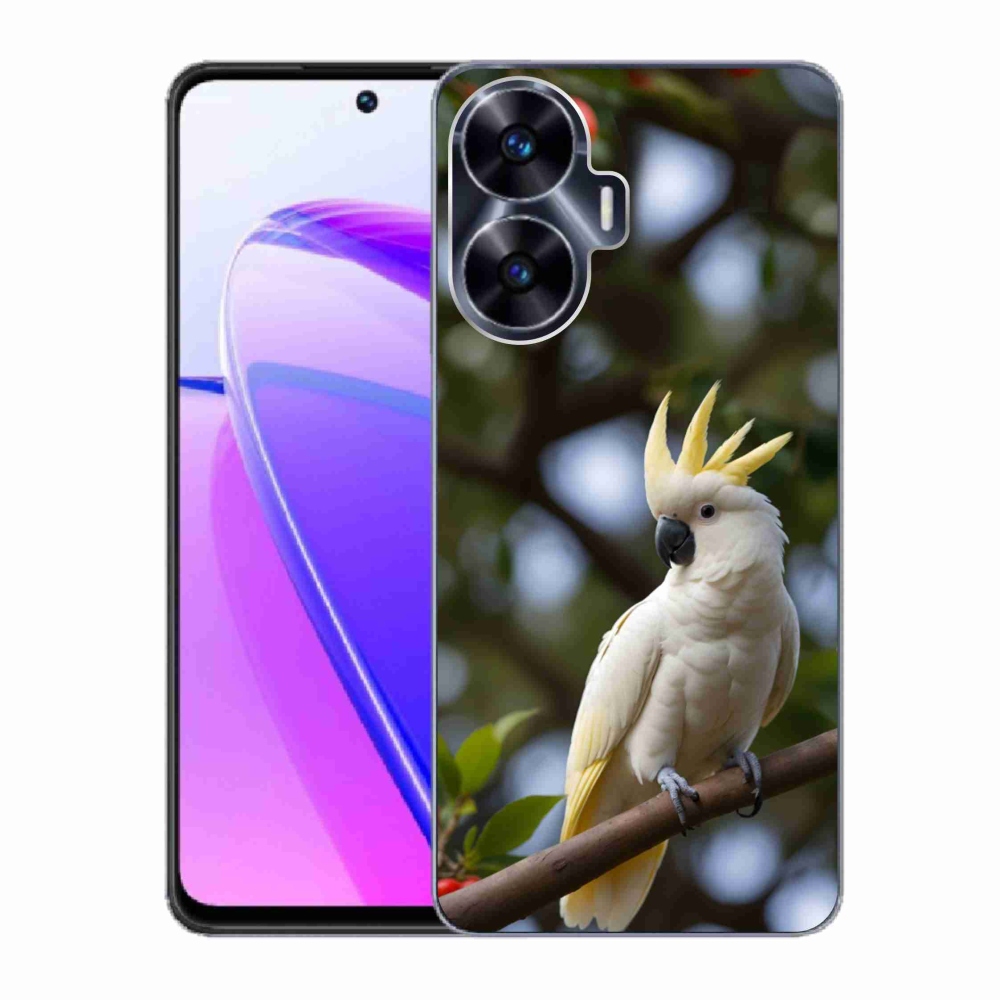 Gelový kryt mmCase na Realme C55 - papoušek kakadu 3