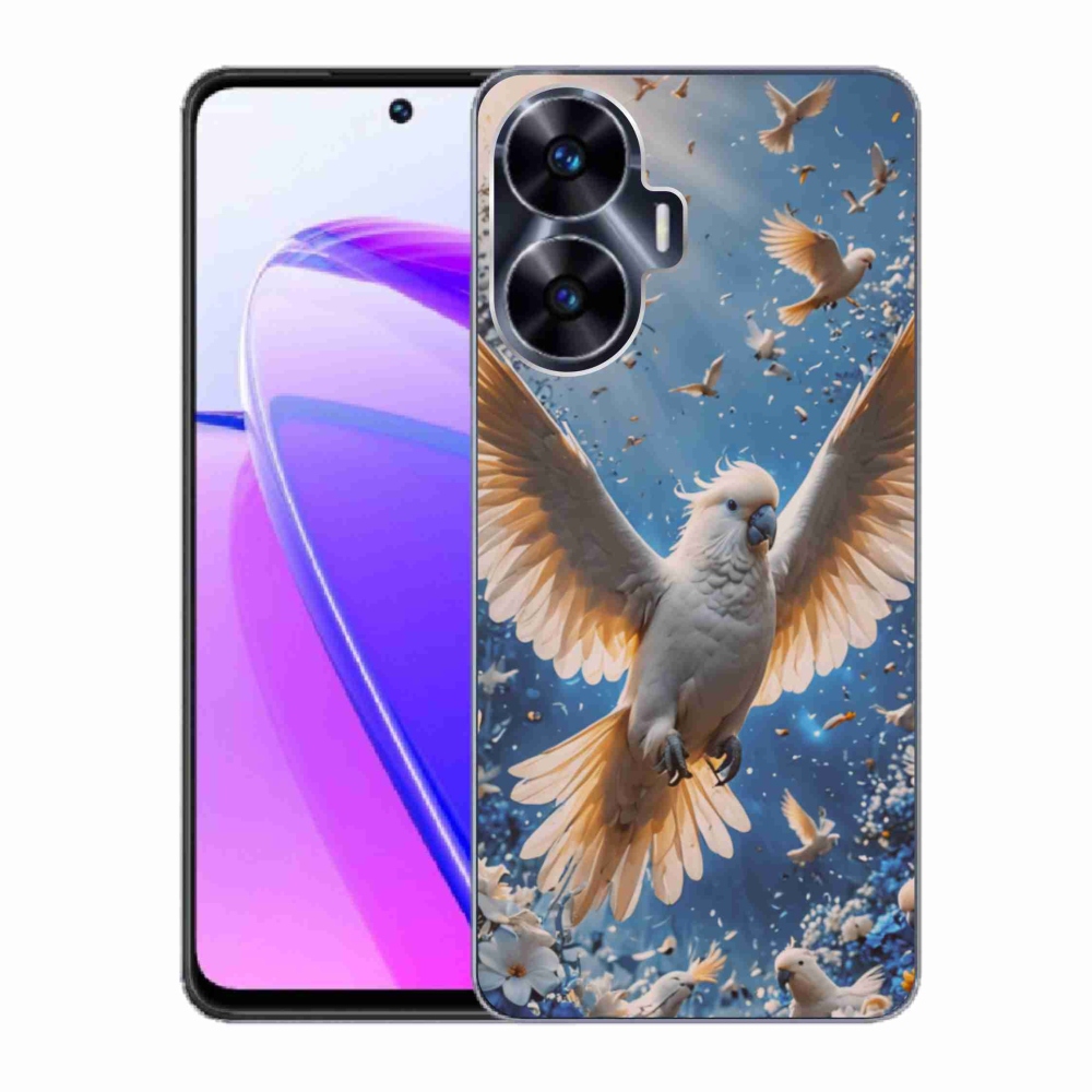 Gelový kryt mmCase na Realme C55 - papoušek kakadu