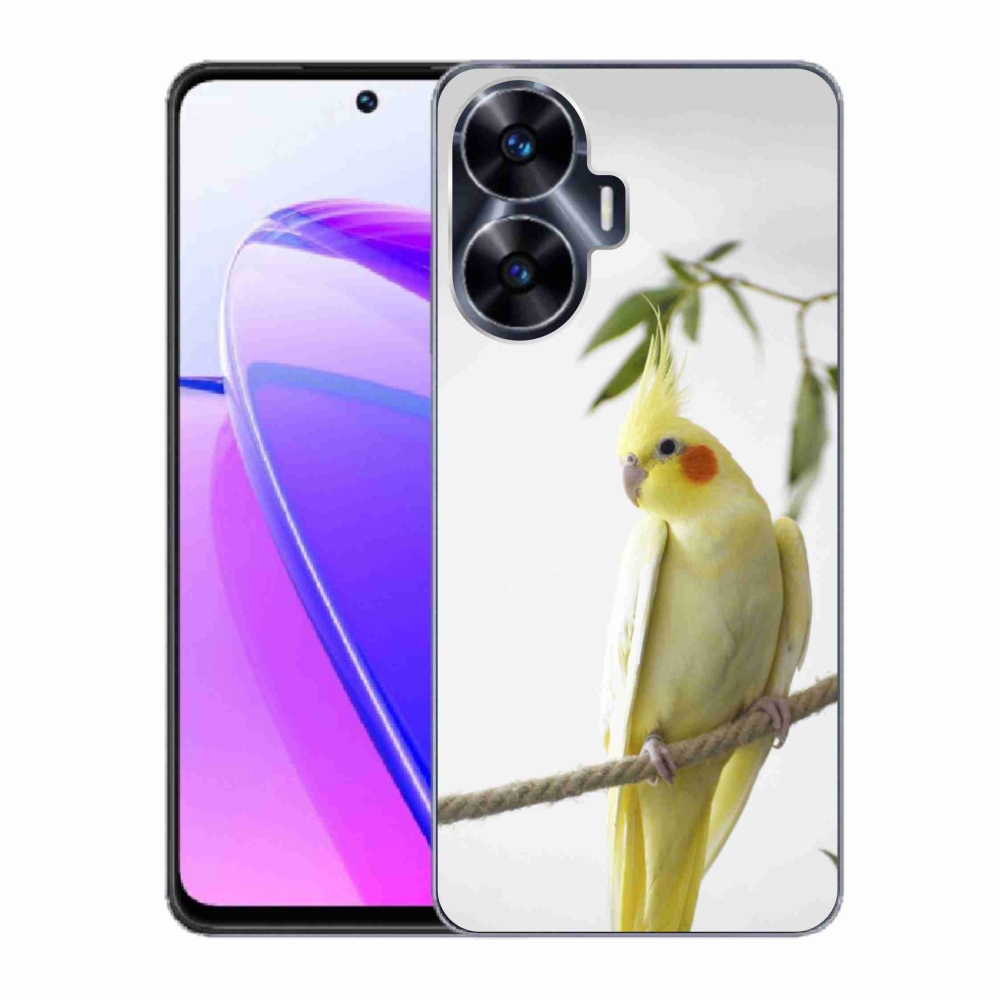 Gelový kryt mmCase na Realme C55 - papoušek korela chocholatá