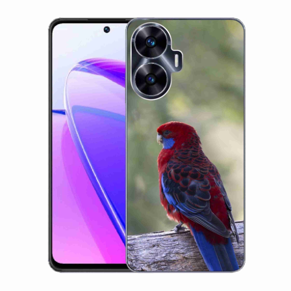 Gelový kryt mmCase na Realme C55 - papoušek rosela