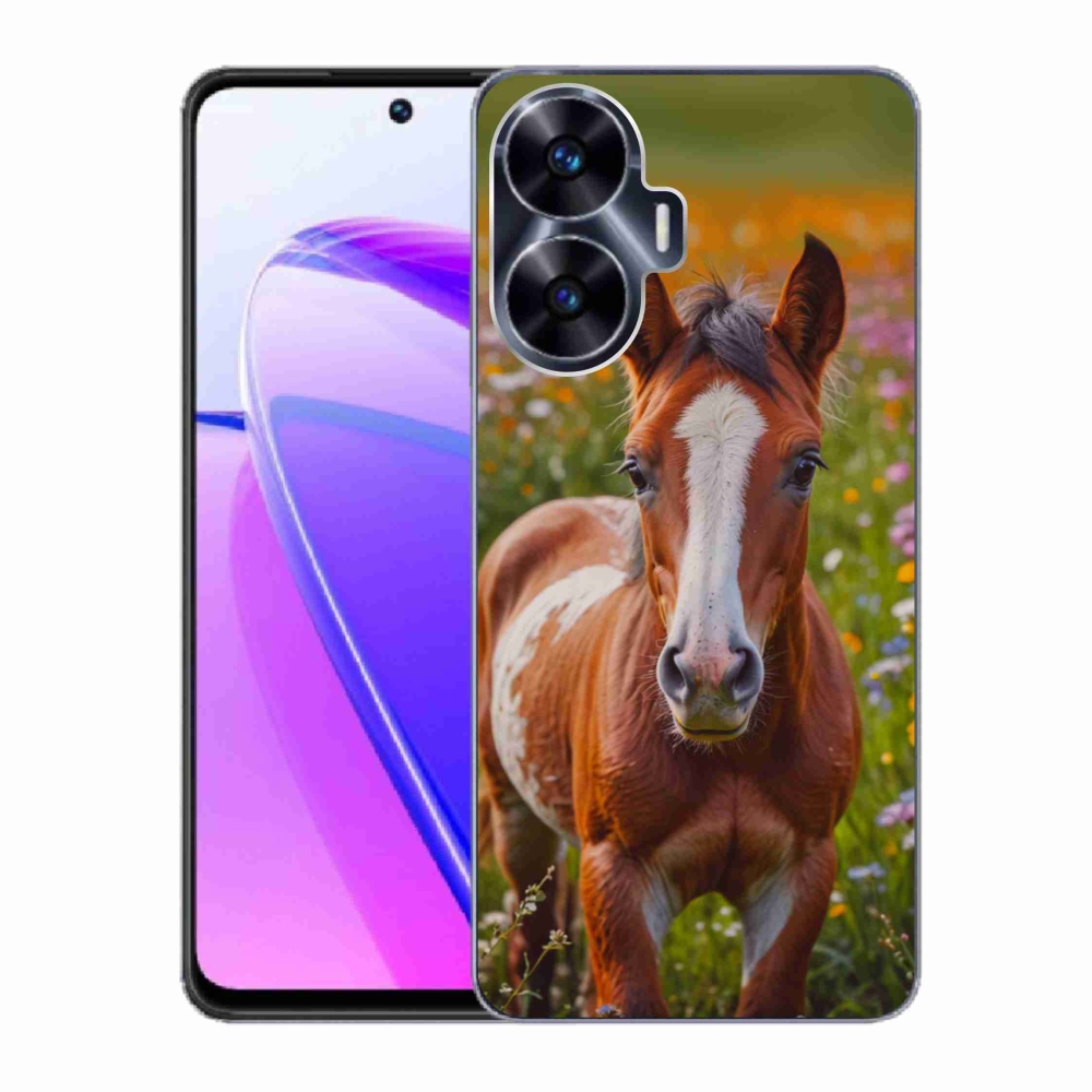 Gelový kryt mmCase na Realme C55 - roztomilé hříbě