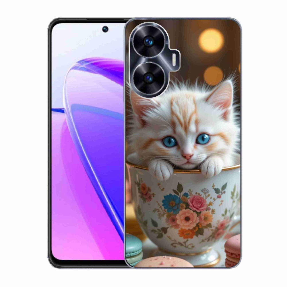 Gelový kryt mmCase na Realme C55 - roztomilé kotě 6