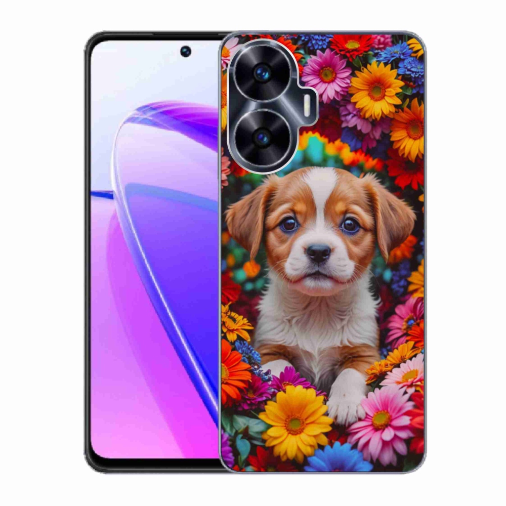 Gelový kryt mmCase na Realme C55 - roztomilé štěně
