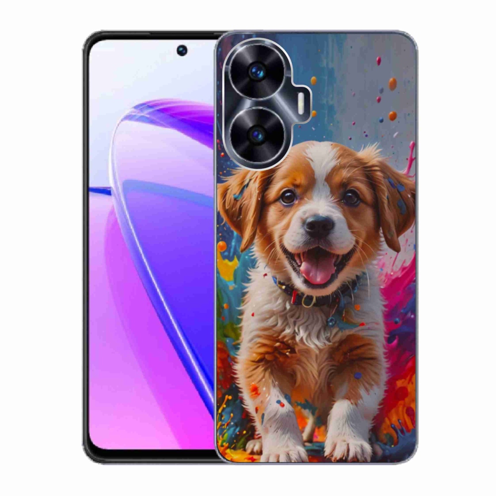 Gelový kryt mmCase na Realme C55 - roztomilé štěně 3