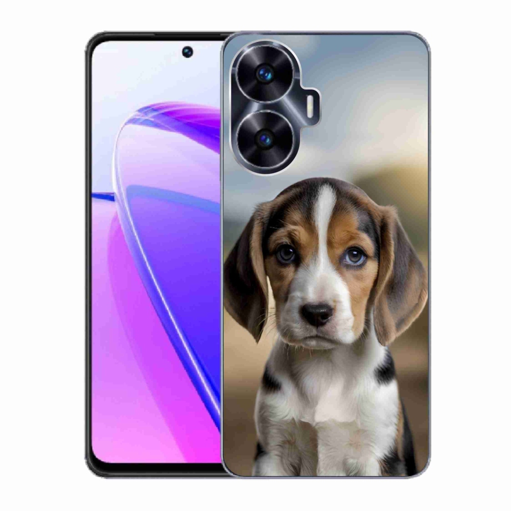 Gelový kryt mmCase na Realme C55 - roztomilý bígl