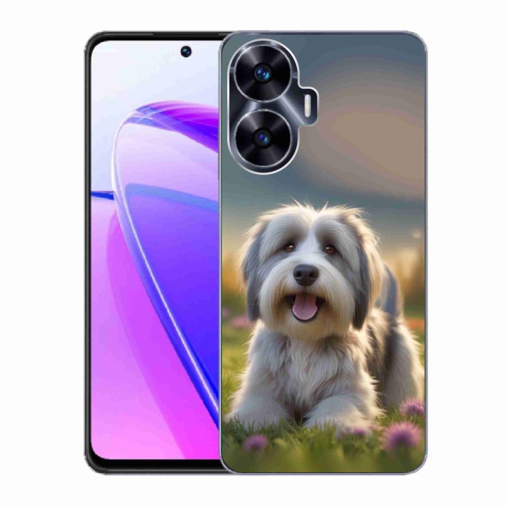 Gelový kryt mmCase na Realme C55 - roztomilý havanský psík