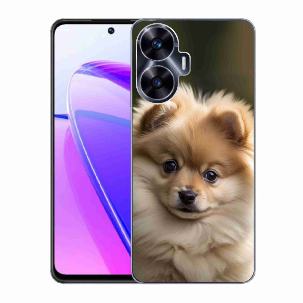 Gelový kryt mmCase na Realme C55 - roztomilý pomeranian 2