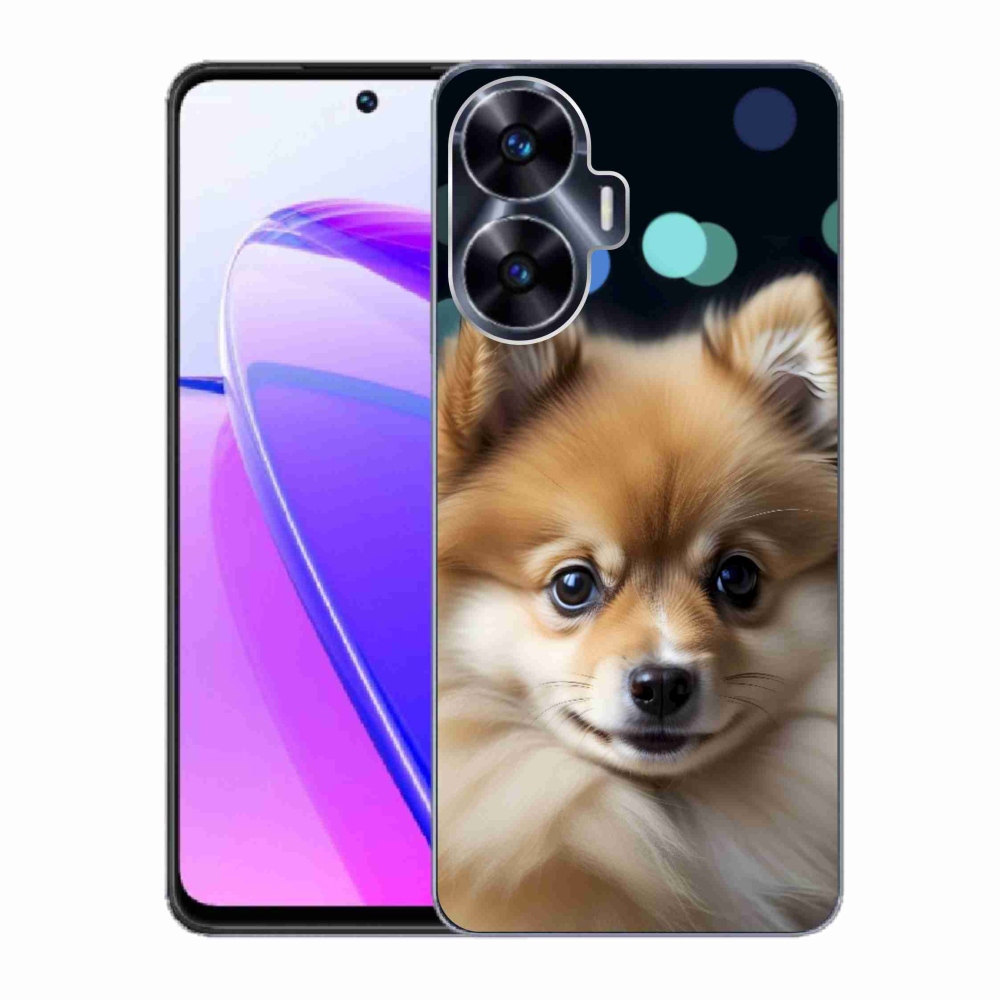 Gelový kryt mmCase na Realme C55 - roztomilý pomeranian