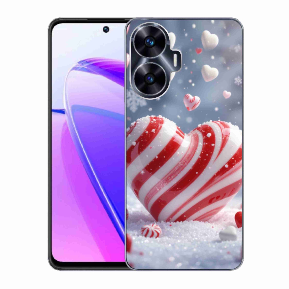 Gelový kryt mmCase na Realme C55 - sladké srdce