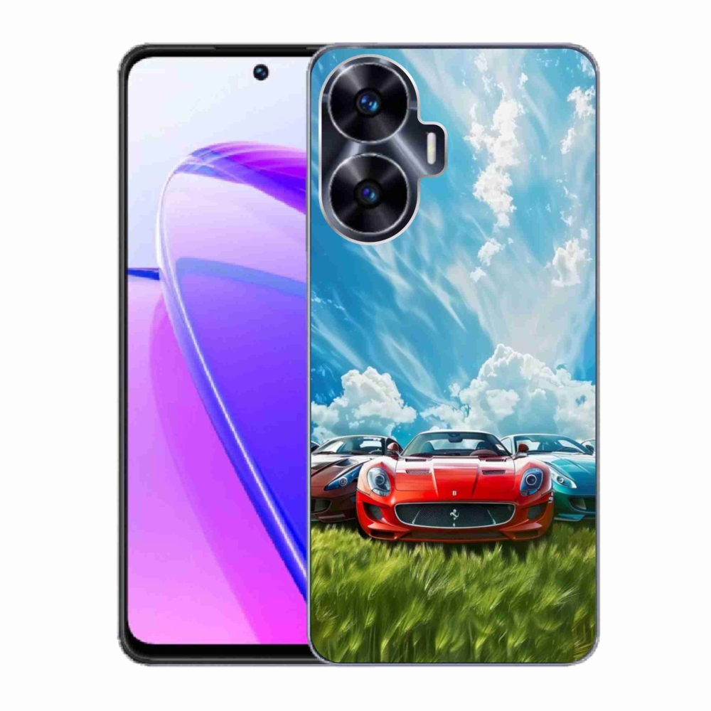 Gelový kryt mmCase na Realme C55 - sportovní vozy