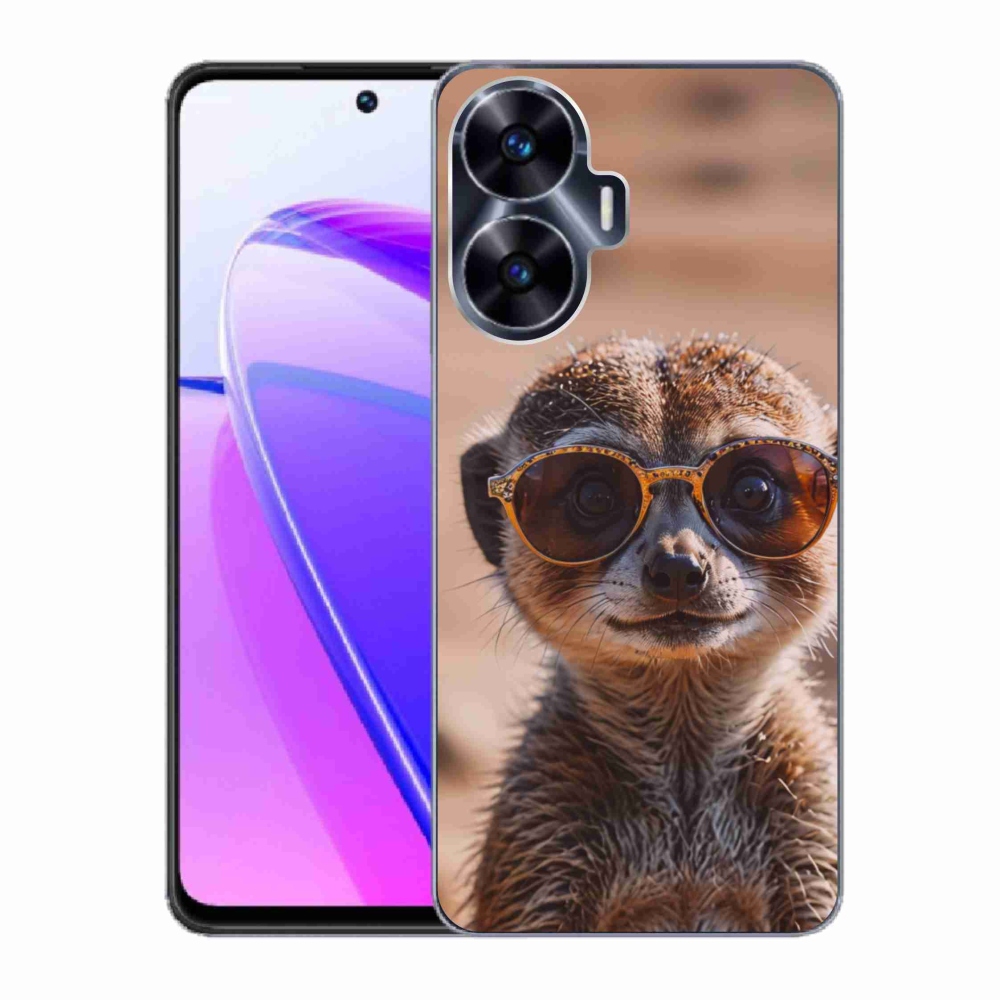 Gelový kryt mmCase na Realme C55 - stylová surikata