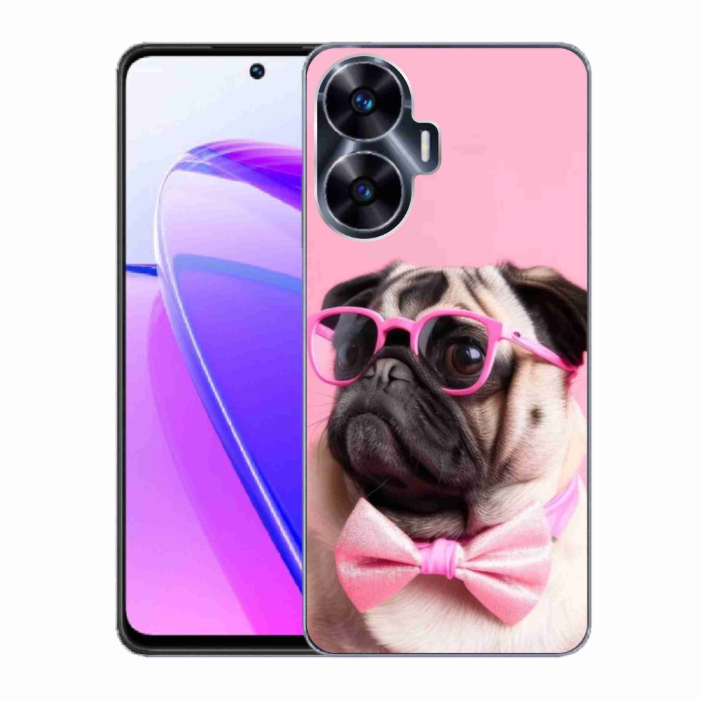 Gelový kryt mmCase na Realme C55 - stylový mops