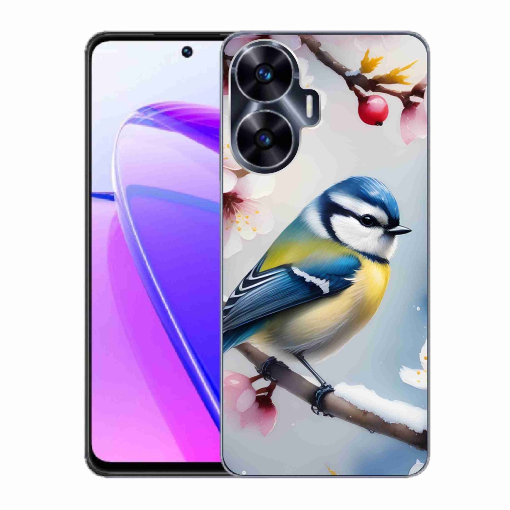 Gelový kryt mmCase na Realme C55 - sýkorka