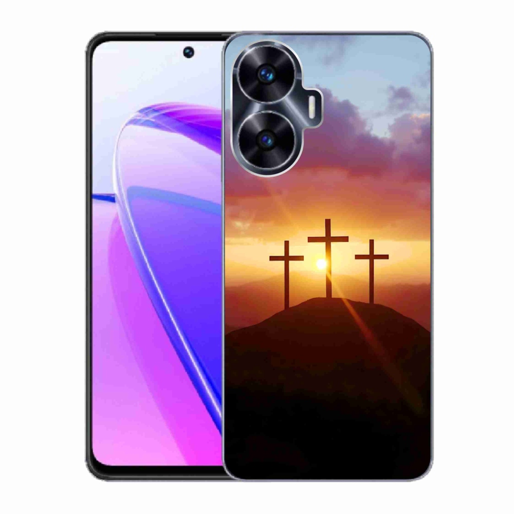 Gelový kryt mmCase na Realme C55 - tři kříže
