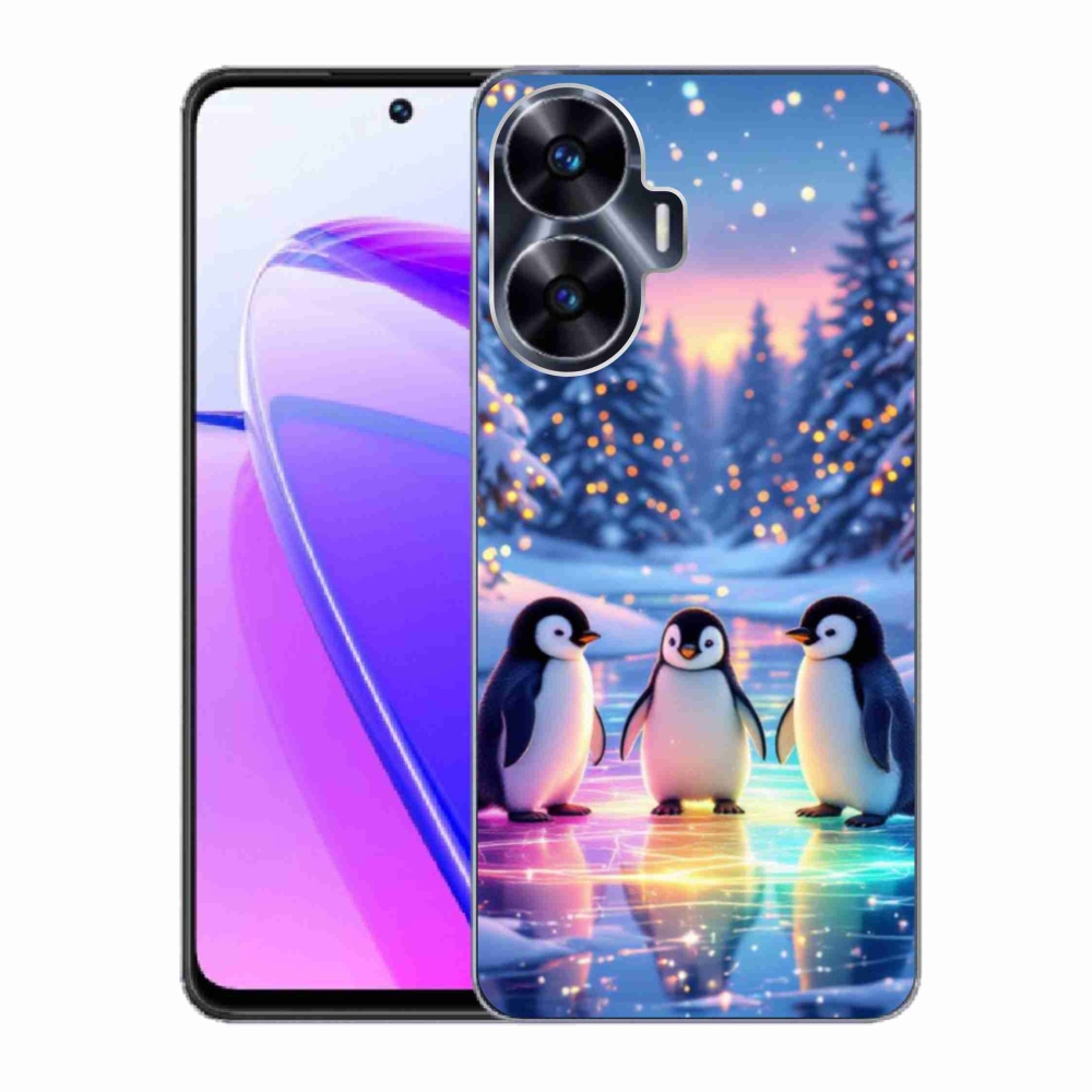 Gelový kryt mmCase na Realme C55 - tučnáci