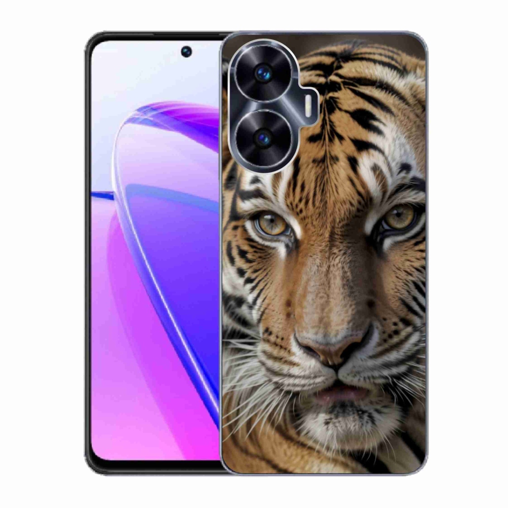 Gelový kryt mmCase na Realme C55 - tygří pohled