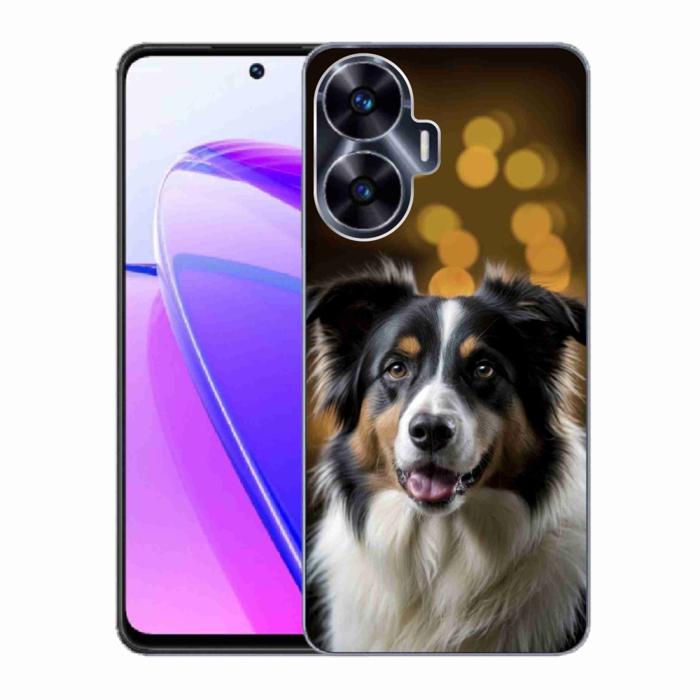 Gelový kryt mmCase na Realme C55 - usměvavý australský ovčák