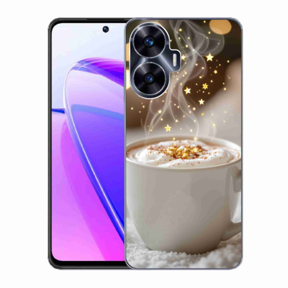 Gelový kryt mmCase na Realme C55 - vánoční horký nápoj