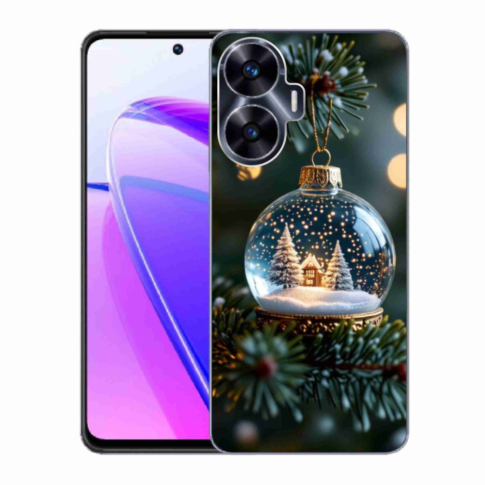 Gelový kryt mmCase na Realme C55 - vánoční koule 2