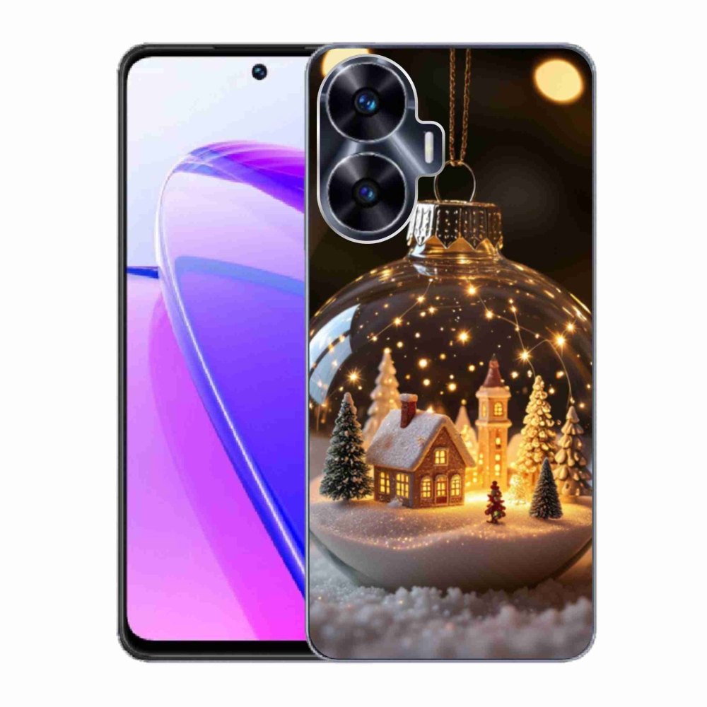Gelový kryt mmCase na Realme C55 - vánoční koule 3