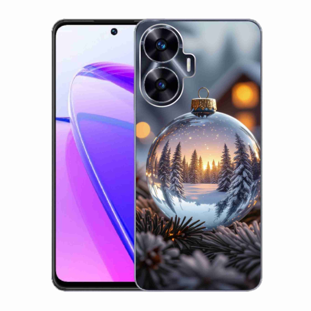 Gelový kryt mmCase na Realme C55 - vánoční ozdoba