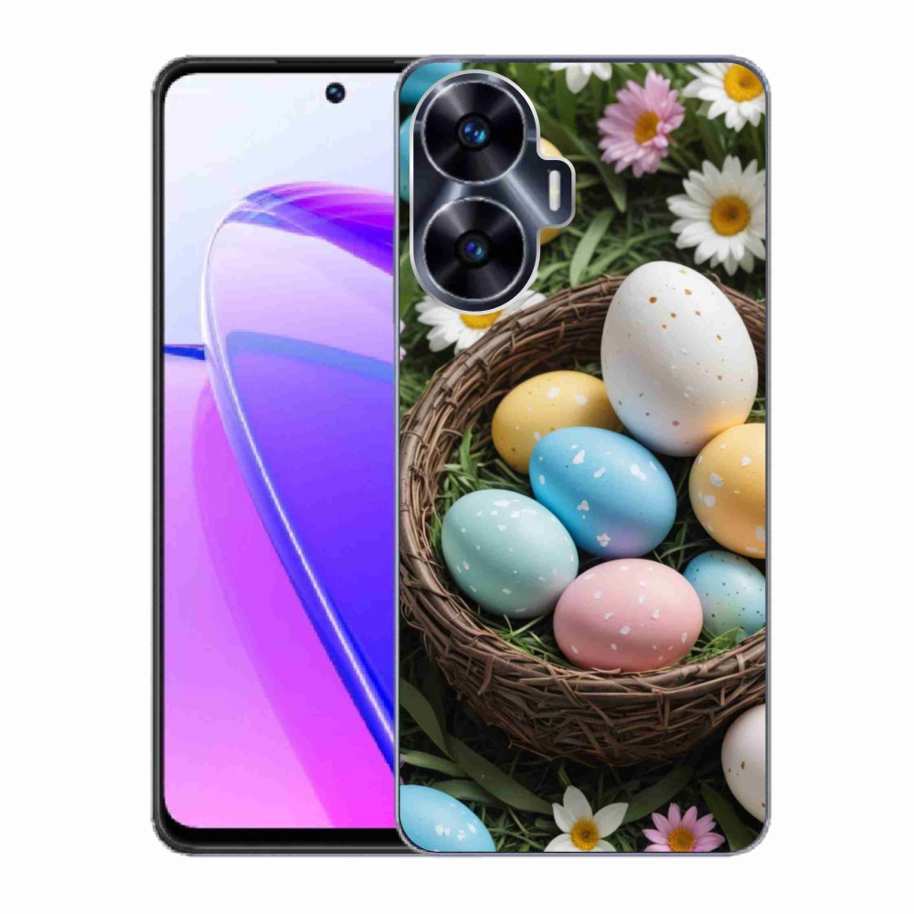 Gelový kryt mmCase na Realme C55 - velikonoční vajíčka 2