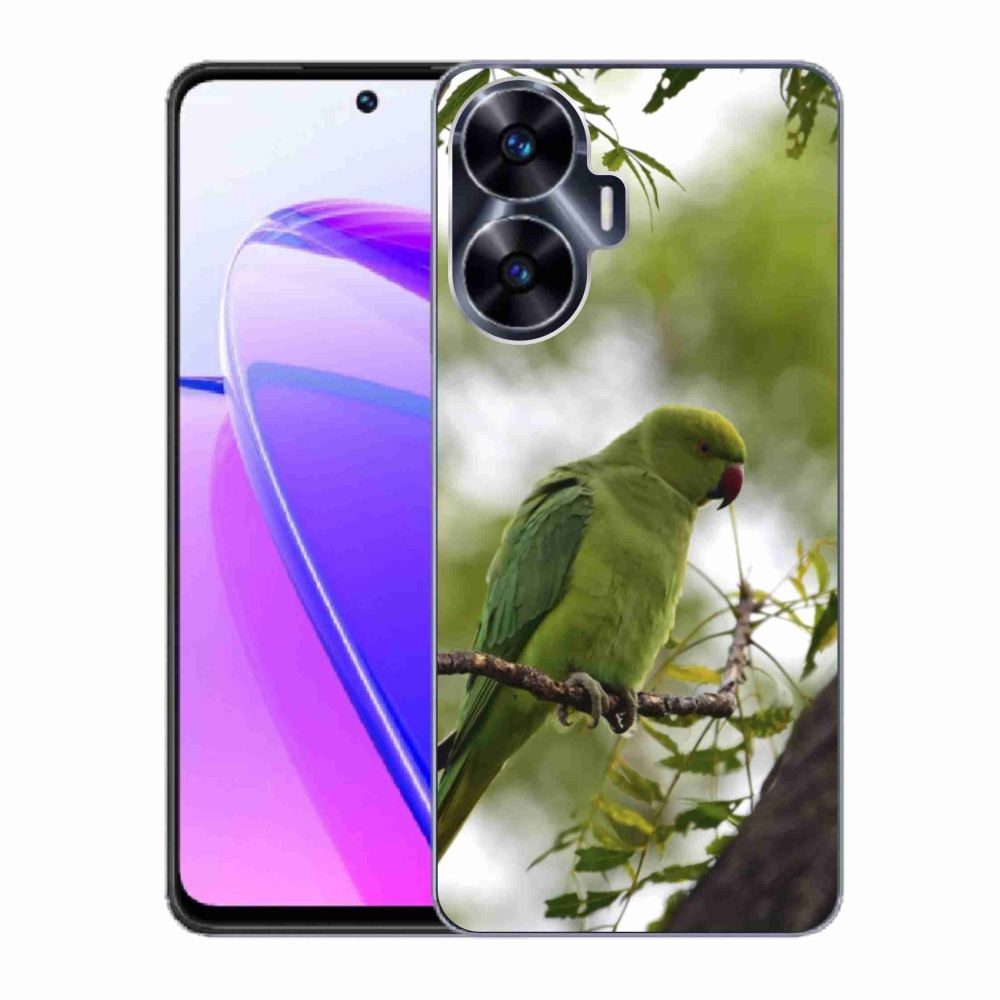 Gelový kryt mmCase na Realme C55 - zelený papoušek