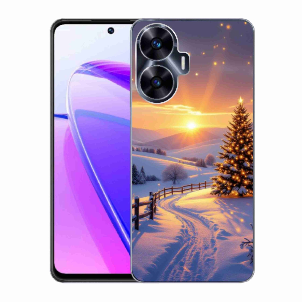 Gelový kryt mmCase na Realme C55 - zimní krajina