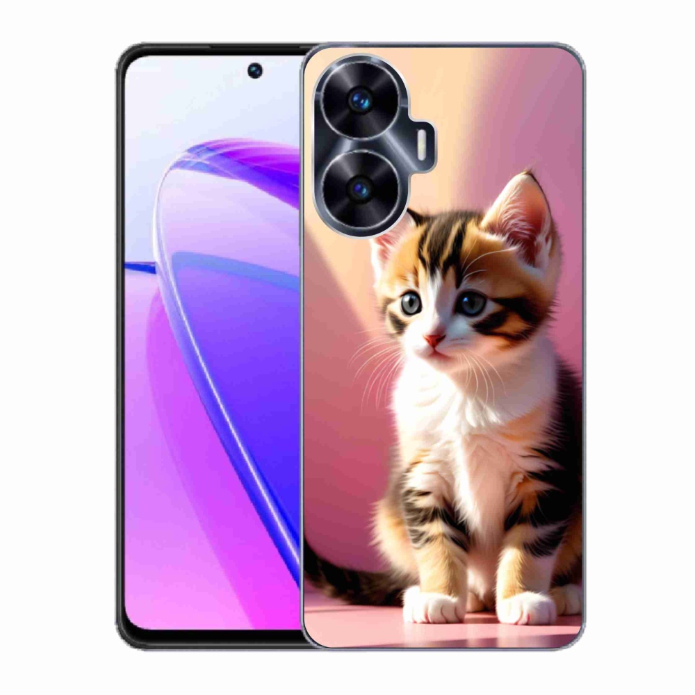 Gelový kryt mmCase na Realme C55 - zvědavé kotě 2
