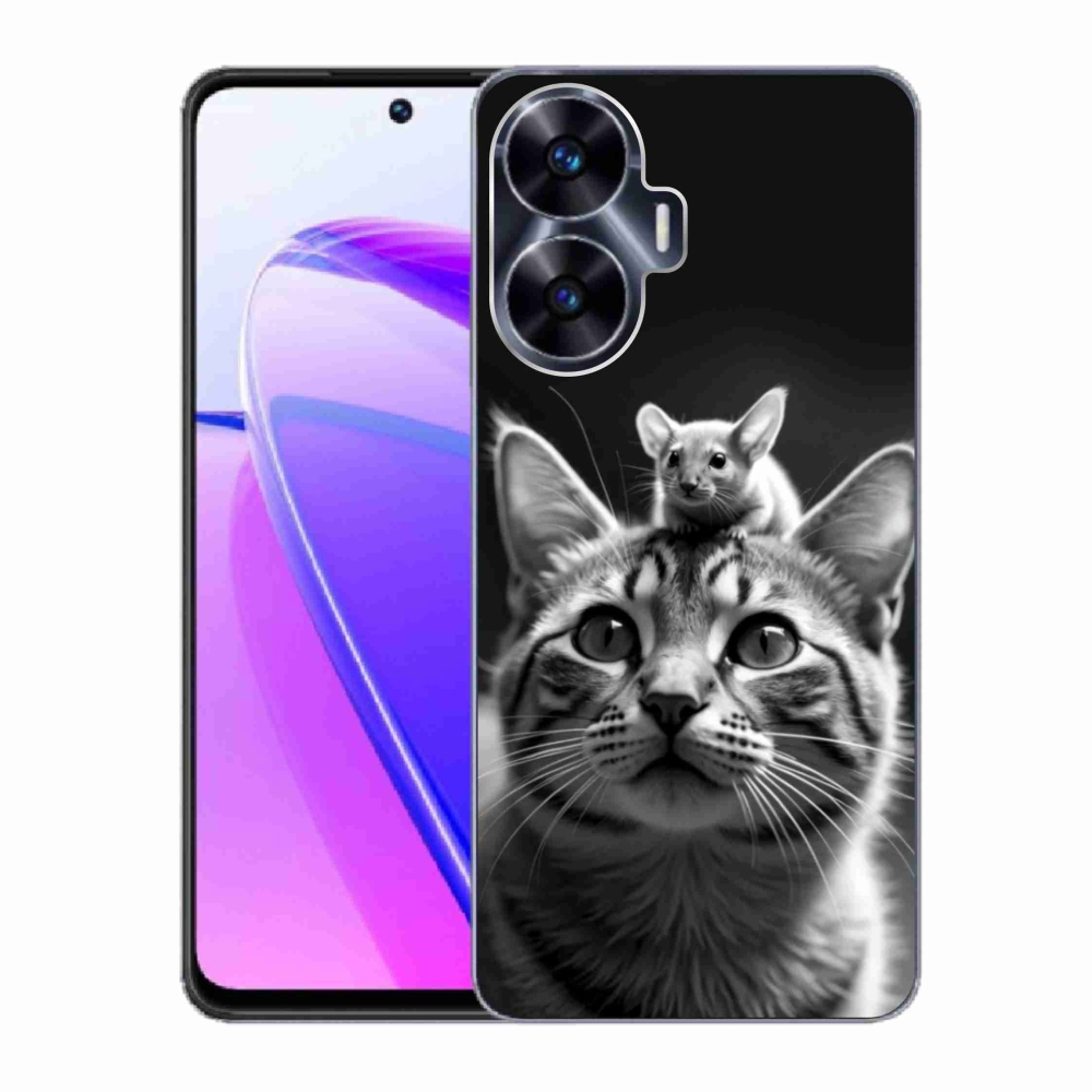 Gelový kryt mmCase na Realme C55 - zvířecí přátelství 2