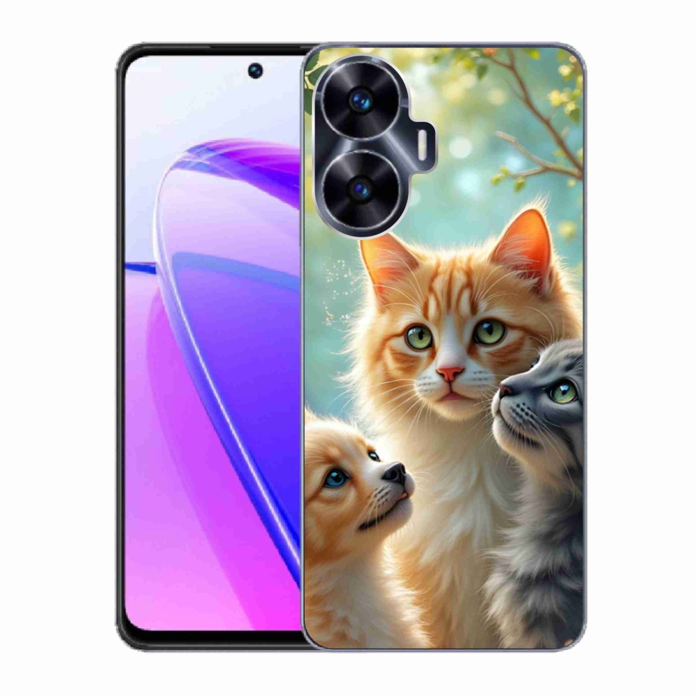 Gelový kryt mmCase na Realme C55 - zvířecí přátelství 2