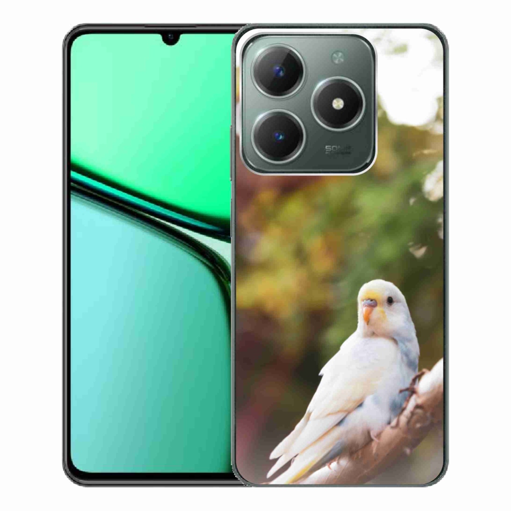 Gelový kryt mmCase na Realme C61 - andulka bílá