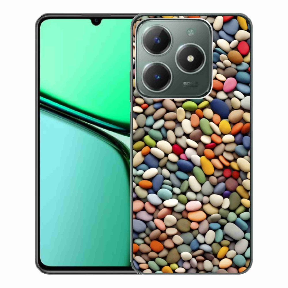 Gelový kryt mmCase na Realme C61 - barevné kamínky 2