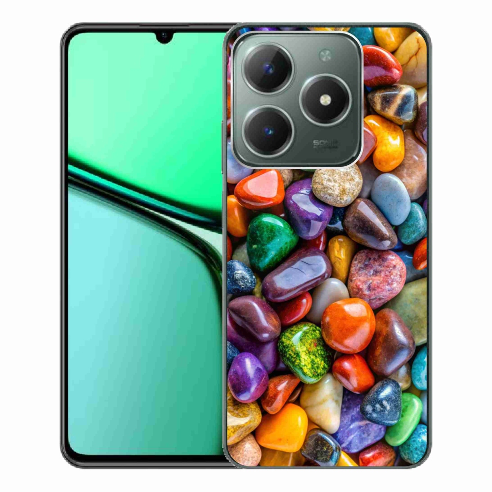 Gelový kryt mmCase na Realme C61 - barevné kamínky