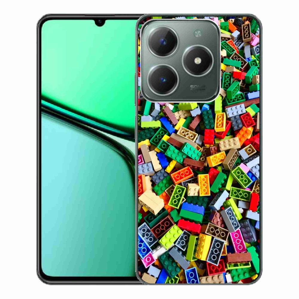 Gelový kryt mmCase na Realme C61 - barevné stavební kostky
