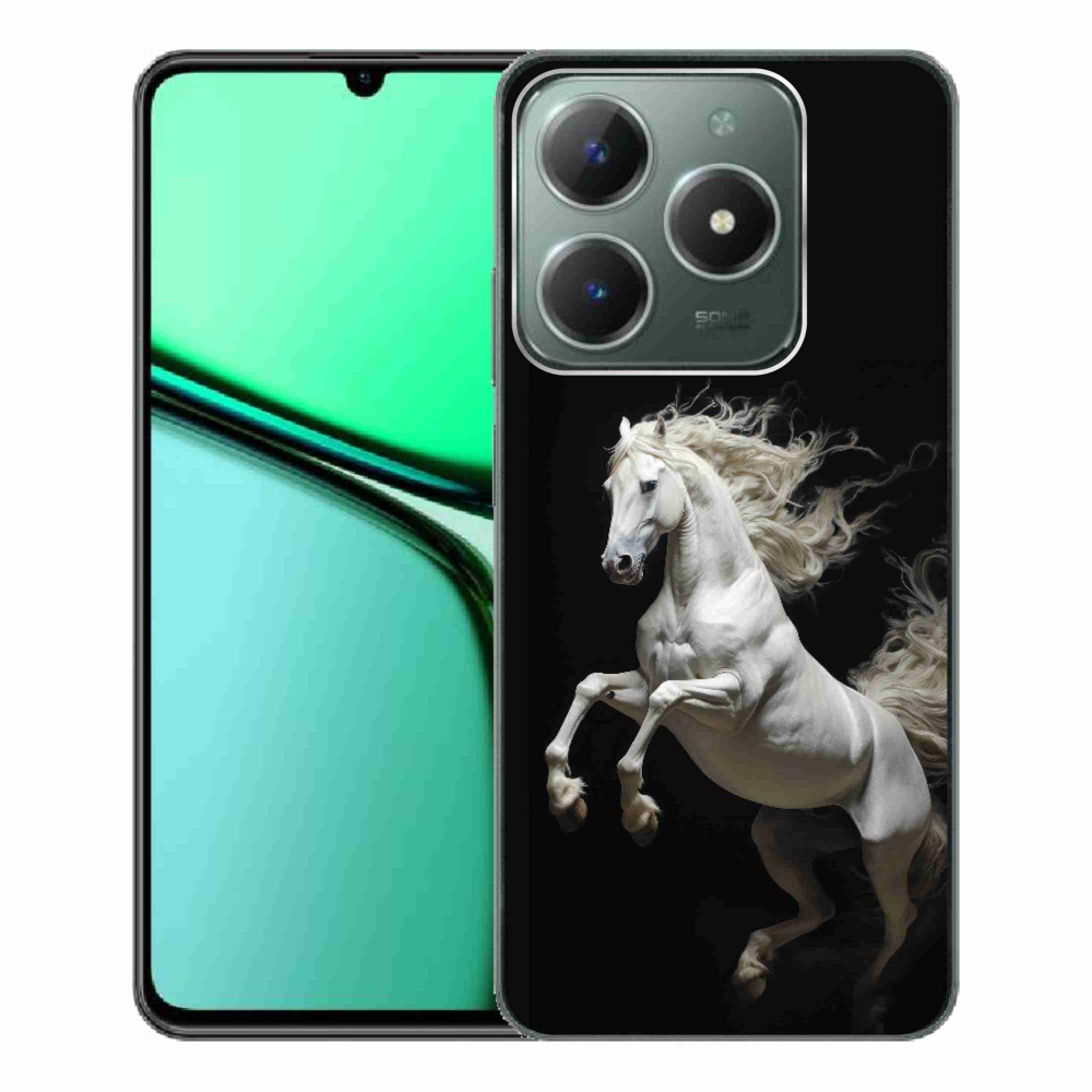 Gelový kryt mmCase na Realme C61 - bílý kůň 4