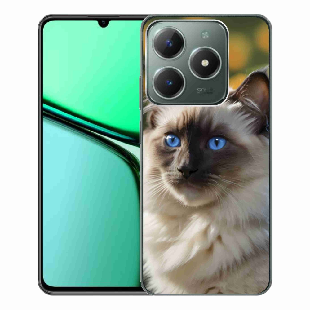 Gelový kryt mmCase na Realme C61 - bílý ragdoll